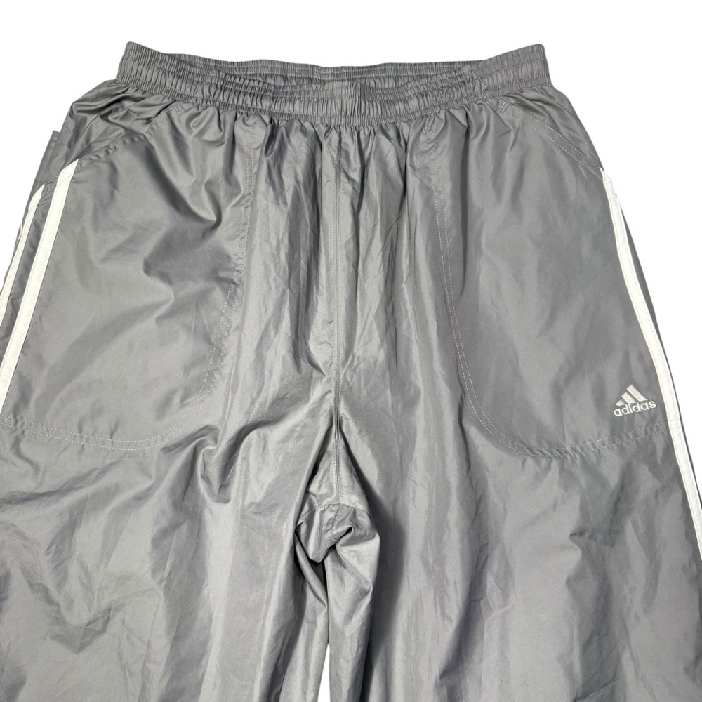 Adidas Climaproof Track Grey With White Stripes Pants Size L - Picture 9 of 13